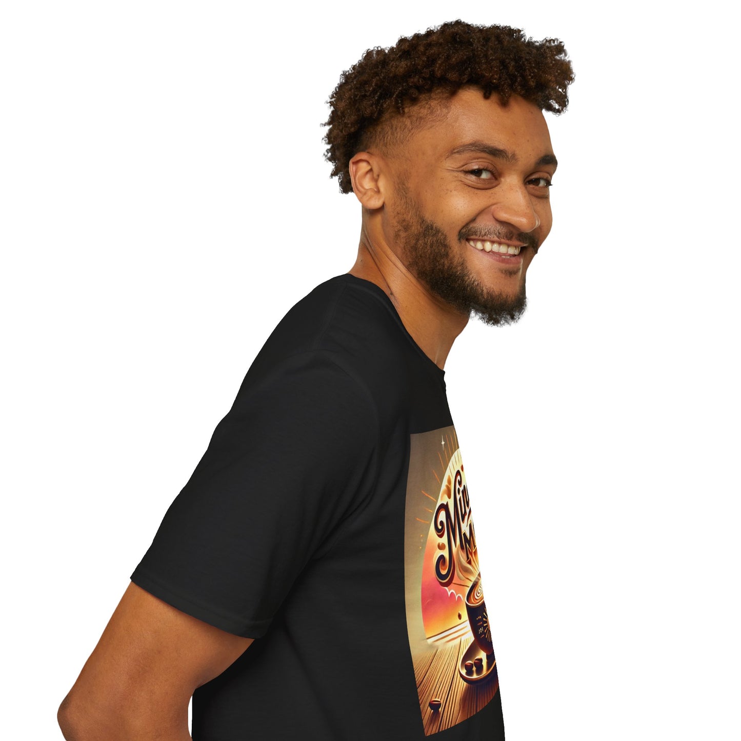Mindset Mojo Unisex Softstyle T-Shirt - Inspiring Coffee Vibes