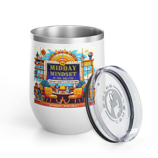 Midday Mindset Wine Tumbler - 12oz Positive Vibe Drinkware