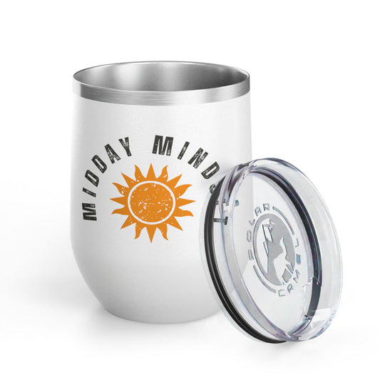 Midday Mindset Wine Tumbler - 12oz Insulated Cup for Relaxation and Reflection