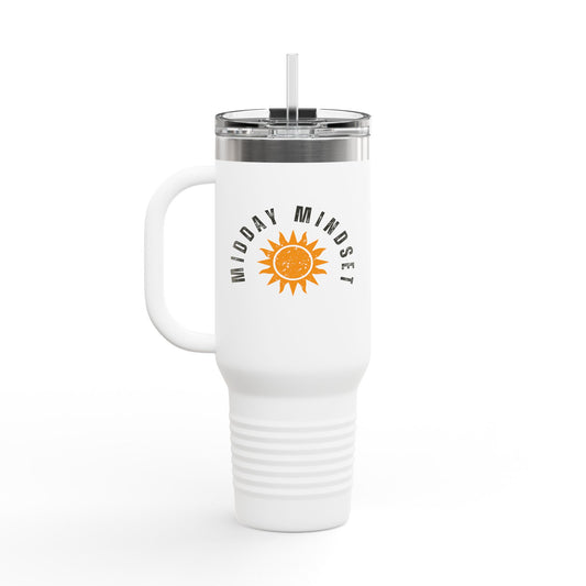 Midday Mindset Journey Insulated Travel Mug, 40oz – Motivational Drinkware for On-the-Go