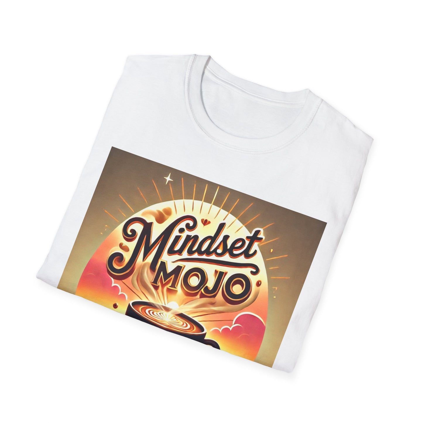 Mindset Mojo Unisex Softstyle T-Shirt - Inspiring Coffee Vibes