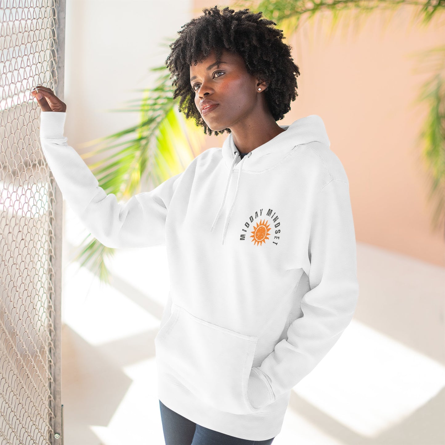 Midday Mindset Fleece Hoodie for Daily Motivation