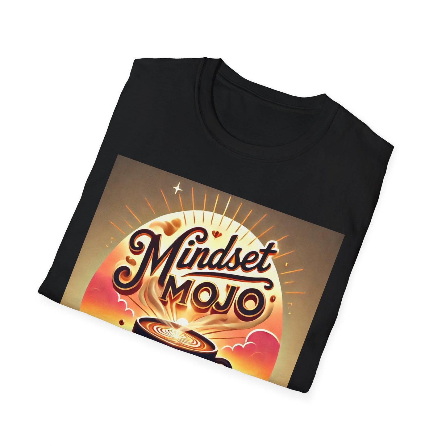 Mindset Mojo Unisex Softstyle T-Shirt - Inspiring Coffee Vibes
