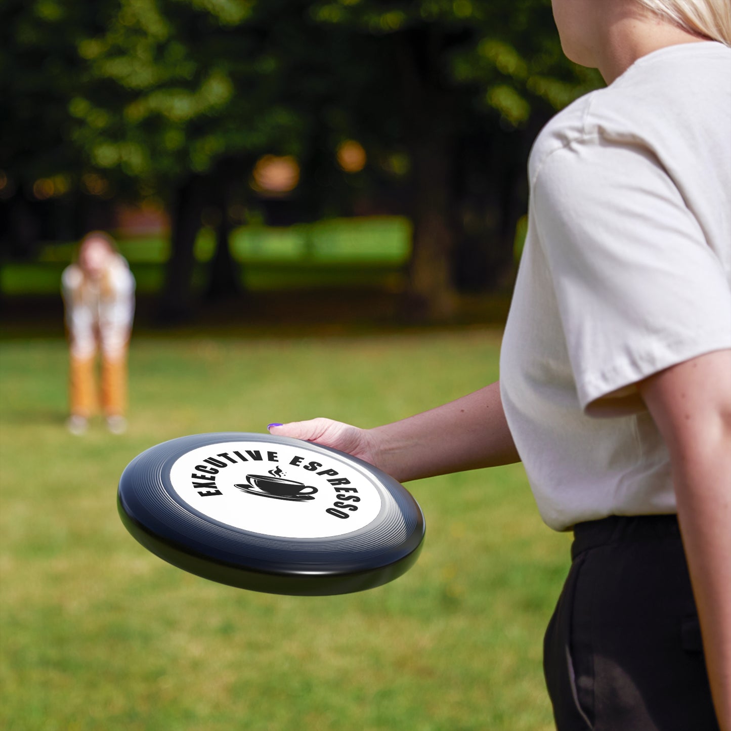 Executive Espresso Frisbee - Fun Outdoor Game for Coffee Lovers