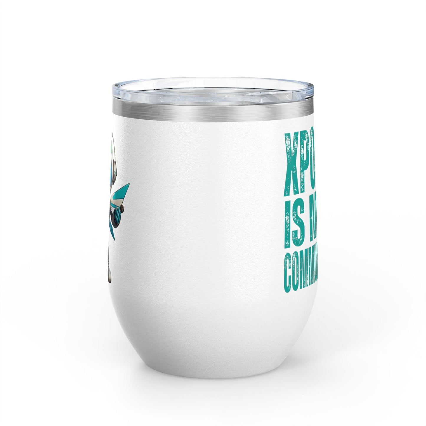 X-Posium Robot Wine Tumbler - Fun 12oz Travel Mug for Kids & Adults