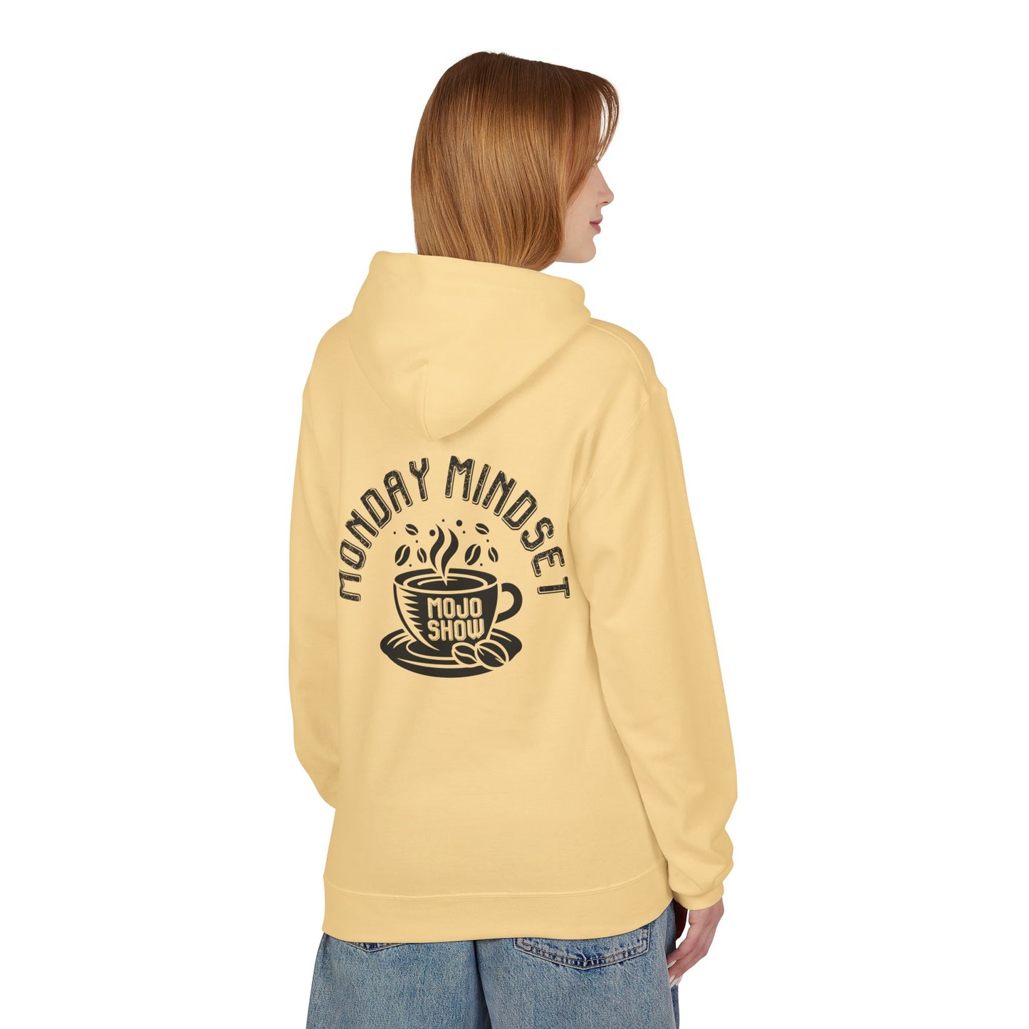 Monday Mindset Mojo Show Fleece Hoodie - Unisex Softstyle for Comfort & Motivation