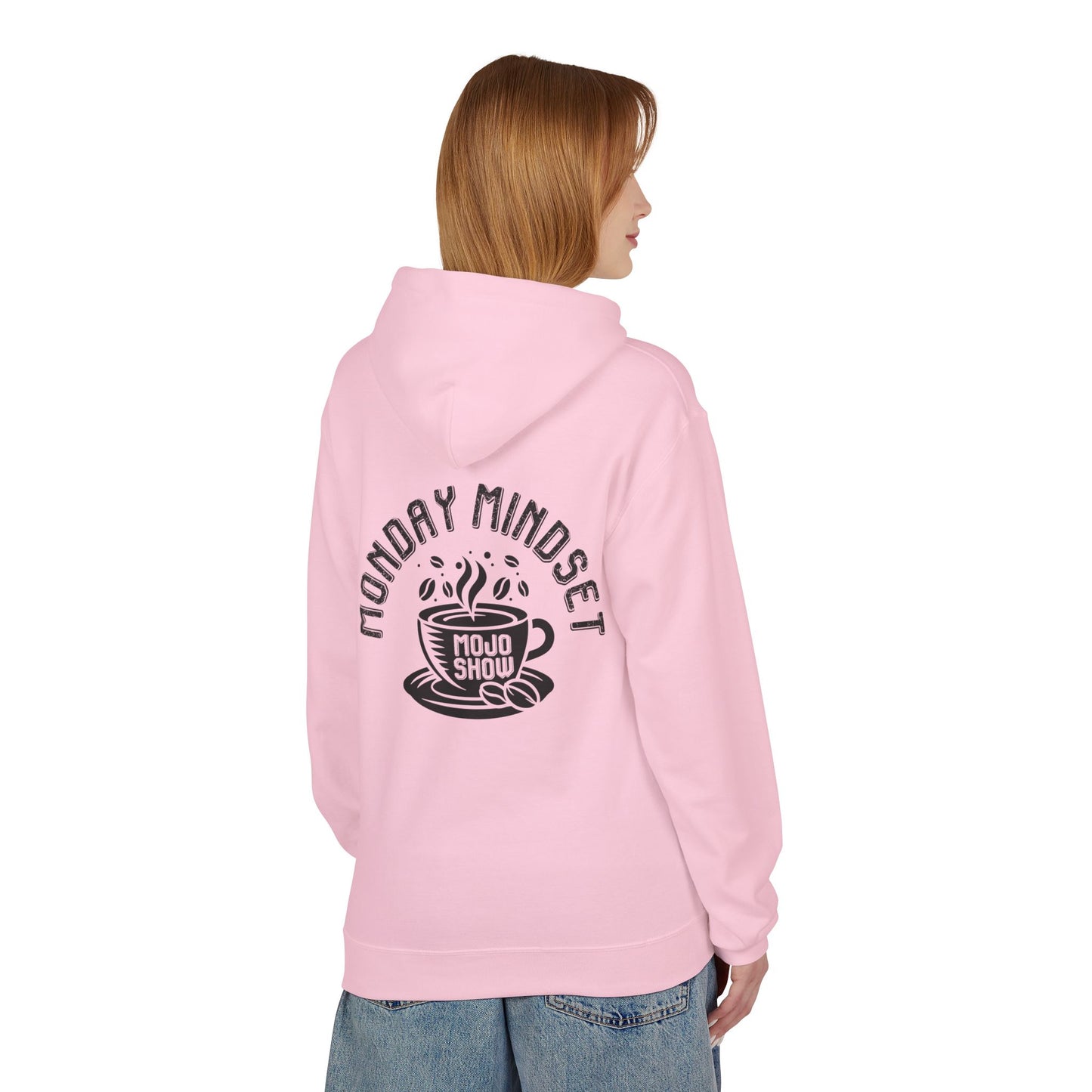 Monday Mindset Mojo Show Fleece Hoodie - Unisex Softstyle for Comfort & Motivation