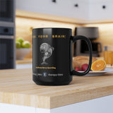 Sadness Grey Herring Black Mug, 15oz