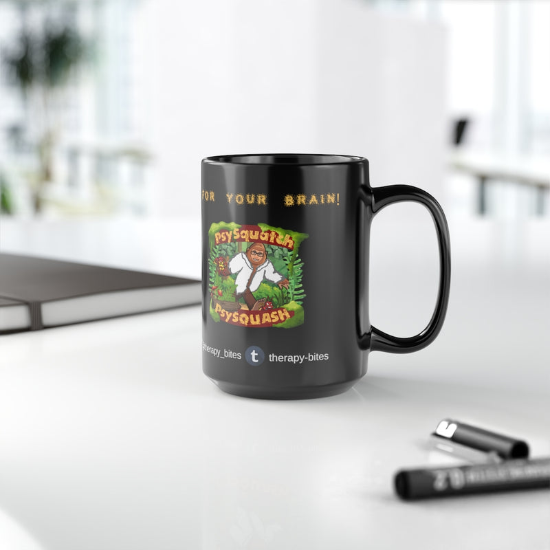 15oz PsySquatch™ PsySQUASH! Black Mug