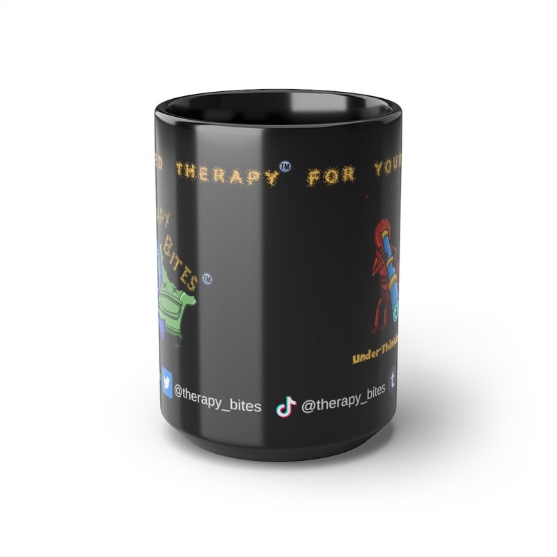 Under-Thinking A.N.T. Black Mug, 15oz