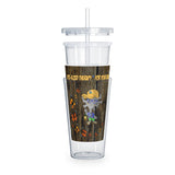 Rustic ARTy Plastic Tumbler with Straw