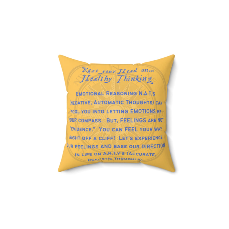 Emotional Reasoning Square Pillow