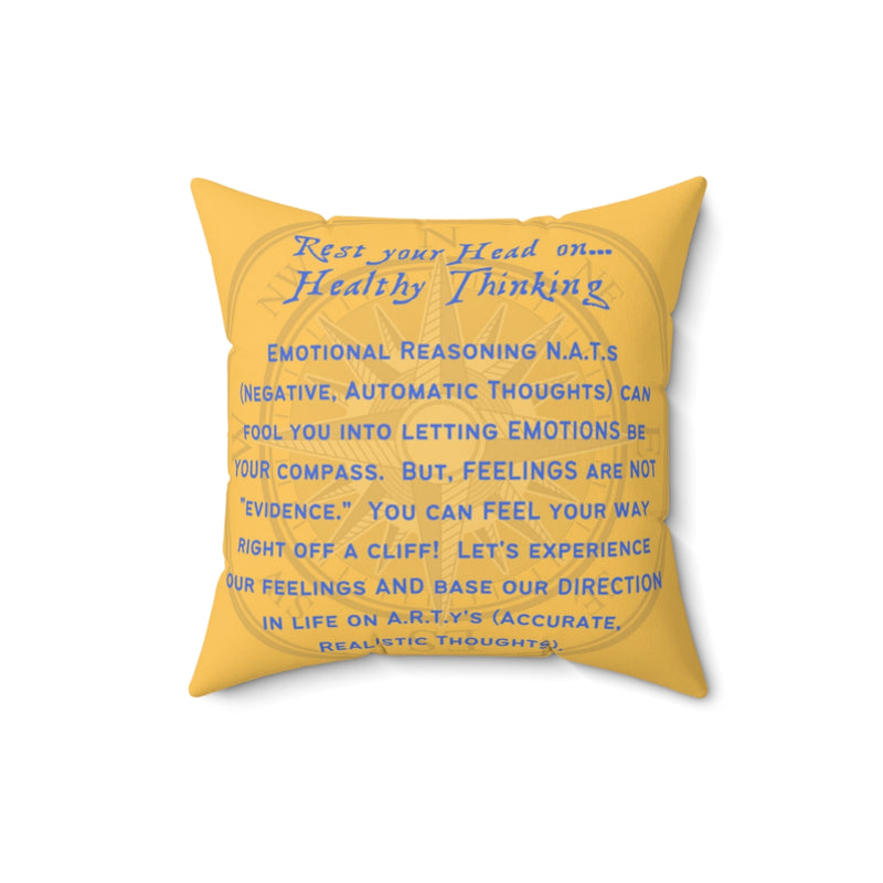 Emotional Reasoning Square Pillow