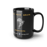 Sadness Grey Herring Black Mug, 15oz