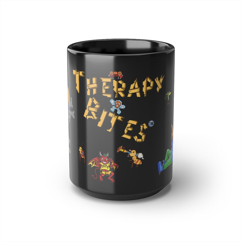 TherapyBites ARTy/Dr. Freudnaught Black Mug, 15oz