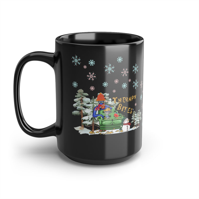 Winter Mindfulness 2022 Black Mug, 15oz