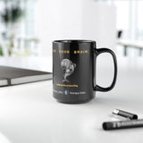 Sadness Grey Herring Black Mug, 15oz